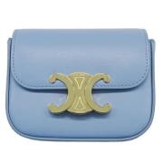 Pre-owned Leather celine-bags Celine Vintage , Blue , Dames