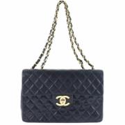 Pre-owned Leather chanel-bags Chanel Vintage , Black , Dames