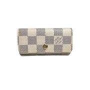 Pre-owned Canvas key-holders Louis Vuitton Vintage , White , Dames