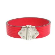 Pre-owned Leather bracelets Louis Vuitton Vintage , Red , Dames