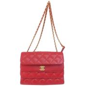 Pre-owned Leather chanel-bags Chanel Vintage , Red , Dames