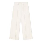 Ecovero Viscose Blend Straight-Leg Pants Aeron , Beige , Dames