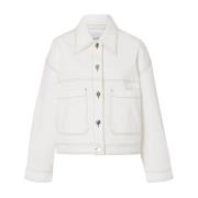 Geknipte Denimjas met Grote Zakken IVY OAK , White , Dames