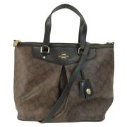 Pre-owned Fabric totes Coach Pre-owned , Brown , Dames