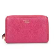 Pre-owned Leather wallets Gucci Vintage , Pink , Dames