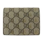 Pre-owned Canvas wallets Gucci Vintage , Beige , Dames