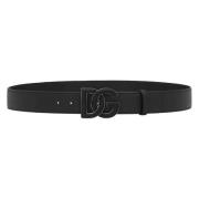 Stijlvolle Leren Riem voor Mannen Dolce & Gabbana , Black , Heren