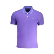 Lila Katoenen Poloshirt met Borduurwerk La Martina , Purple , Heren