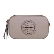 Taupe Leren Schoudertas Tory Burch , Gray , Dames