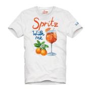 Spritz With Me T-Shirt MC2 Saint Barth , White , Heren
