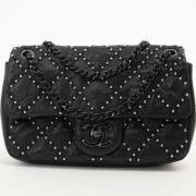 Pre-owned Leather chanel-bags Chanel Vintage , Black , Dames