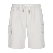 Technische Stof Shorts Eleventy , Beige , Heren