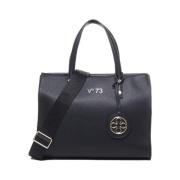 Ecoleather Zwarte Tas met Verstelbare Band V73 , Black , Dames