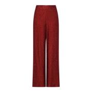 Hoge Taille Wijde Pijp Broek IVY OAK , Red , Dames