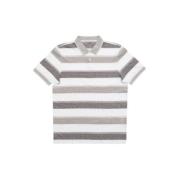 Gestreept Polo Shirt met Drie Knopen La Fileria , Multicolor , Heren