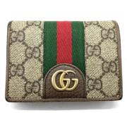 Pre-owned Canvas wallets Gucci Vintage , Beige , Dames