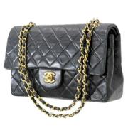 Pre-owned Leather chanel-bags Chanel Vintage , Black , Dames