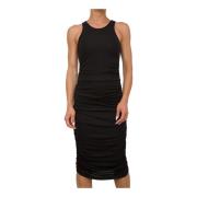 Aansluitende Midi Jurk Zwart Twinset , Black , Dames