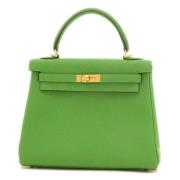 Pre-owned Fabric handbags Hermès Vintage , Green , Dames