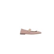 Beige Mary-Jane Leren Platte schoenen Valentino Garavani , Beige , Dam...