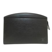 Pre-owned Leather pouches Louis Vuitton Vintage , Black , Dames