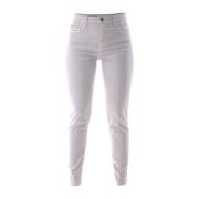 Slim Fit Katoenen Broek Casual Stijl Kocca , Beige , Dames