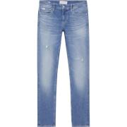 Blauwe Denim Jeans Calvin Klein , Blue , Heren