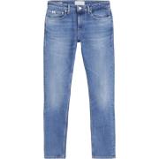 Blauwe Slim Fit Denim Broek Calvin Klein , Blue , Heren