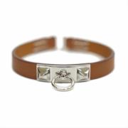 Pre-owned Leather bracelets Hermès Vintage , Yellow , Dames