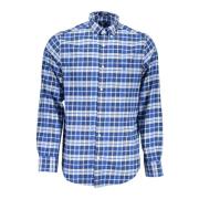 Blauw Katoenen Overhemd, Regular Fit Gant , Blue , Heren