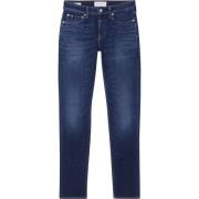 Blauwe Slim Fit Denim Broek Calvin Klein , Blue , Heren