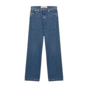 Blauwe Denim Palazzo Broek Roy Roger's , Blue , Dames