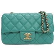 Pre-owned Fabric chanel-bags Chanel Vintage , Green , Dames