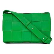 Pre-owned Leather shoulder-bags Bottega Veneta Vintage , Green , Dames