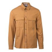 Bruine Overshirt Voegt Stijl Toe Aan Casual Outfits Paolo Pecora , Bro...