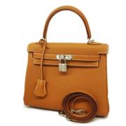 Pre-owned Fabric handbags Hermès Vintage , Brown , Dames