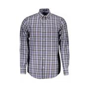 Elegante Blauwe Knoopshirt Gant , Multicolor , Heren