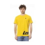 Logo Print Ronde Hals T-Shirt Invicta , Yellow , Heren