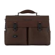 Donkerbruine Laptop en iPad Pro Tas Piquadro , Brown , Heren