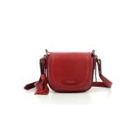 Rode Leren Schoudertas Retro Stijl The Bridge , Red , Dames