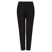 Zwarte Viscose Cropped Broek Armani Exchange , Black , Dames