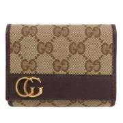 Pre-owned Canvas wallets Gucci Vintage , Beige , Dames