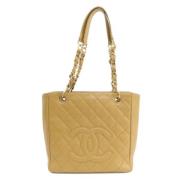 Pre-owned Fabric chanel-bags Chanel Vintage , Beige , Dames