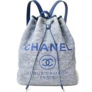 Pre-owned Fabric chanel-bags Chanel Vintage , Blue , Dames