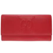 Pre-owned Leather wallets Gucci Vintage , Red , Dames