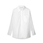 Crispy Poplin Blouse Amsterdam Stijl Summum Woman , White , Dames