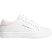 Witte Leren Sneakers Calvin Klein , White , Dames