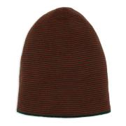 Groene Wollen Beanie met Windsor Strepen Gallo , Multicolor , Heren