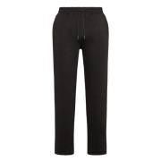 Zwarte Sweatpants Rechte Pijp Elastische Taille Peuterey , Black , Her...