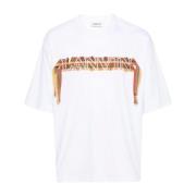 Wit Oversize Kant T-shirt Lanvin , White , Heren